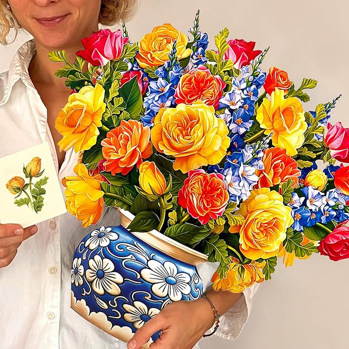 Aranjament Floral Decorativ 3D din Carton