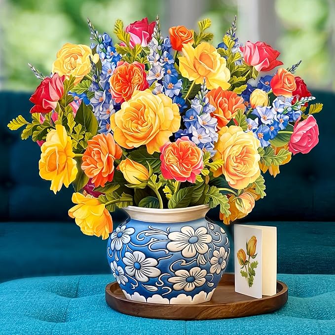 Aranjament Floral Decorativ 3D din Carton