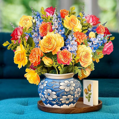 Aranjament Floral Decorativ 3D din Carton